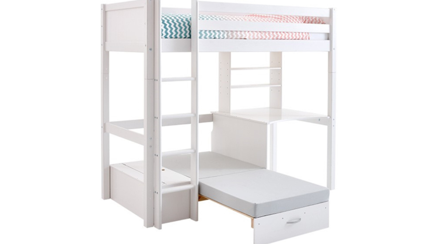 halfhoogslaper met bureau
